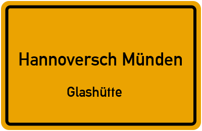 Straßenverzeichnis Hannoversch Münden Glashütte