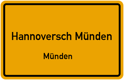 Straßenverzeichnis Hannoversch Münden Münden