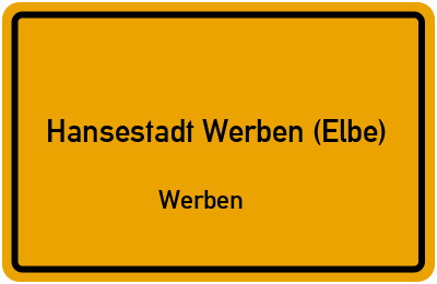 Straßenverzeichnis Hansestadt Werben (Elbe) Werben