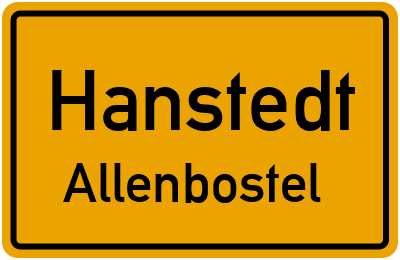 Ortsschild Hanstedt Allenbostel