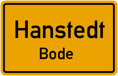Ortsschild Hanstedt Bode
