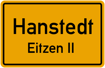Ortsschild Hanstedt Eitzen II