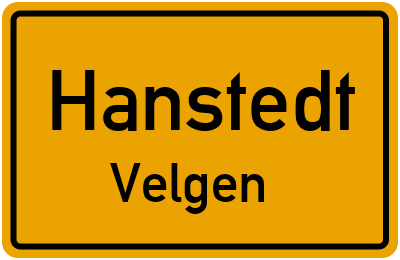 Ortsschild Hanstedt Velgen