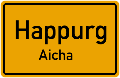 Ortsschild Happurg Aicha