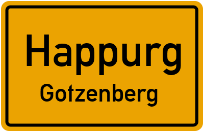 Ortsschild Happurg Gotzenberg