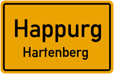 Ortsschild Happurg Hartenberg