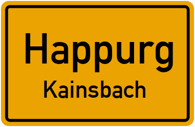 Ortsschild Happurg Kainsbach