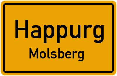 Ortsschild Happurg Molsberg