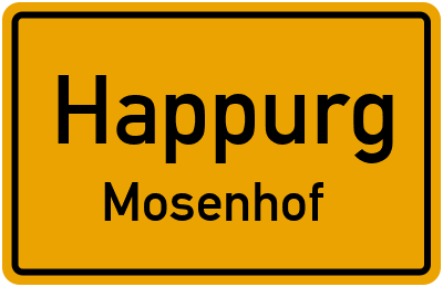 Ortsschild Happurg Mosenhof