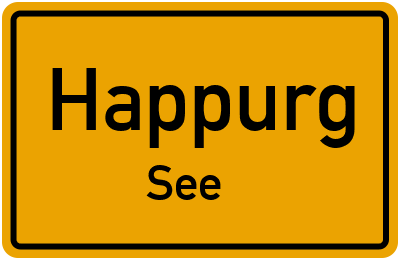 Ortsschild Happurg See