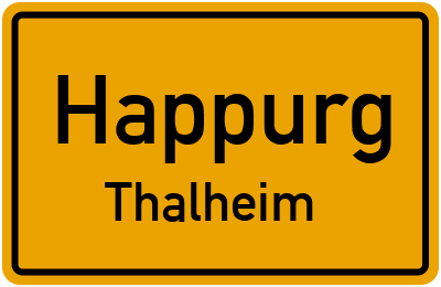 Ortsschild Happurg Thalheim