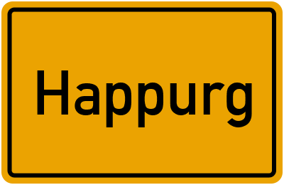 Ortsschild von Gemeinde Happurg in Bayern