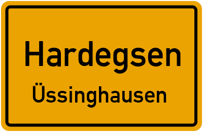 Straßenverzeichnis Hardegsen Üssinghausen