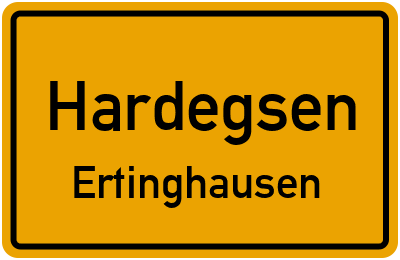 Ortsschild Hardegsen Ertinghausen