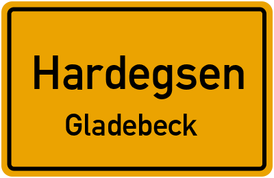 Ortsschild Hardegsen Gladebeck