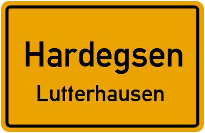 Ortsschild Hardegsen Lutterhausen