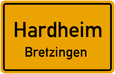Ortsschild Hardheim Bretzingen