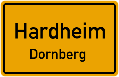 Ortsschild Hardheim Dornberg