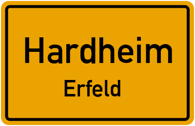 Ortsschild Hardheim Erfeld