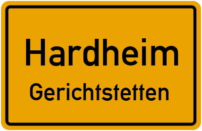 Ortsschild Hardheim Gerichtstetten