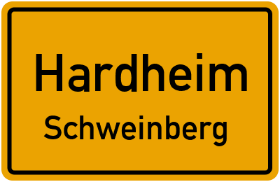 Ortsschild Hardheim Schweinberg
