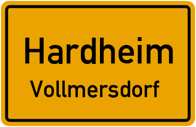 Ortsschild Hardheim Vollmersdorf