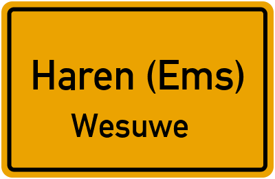 Straßenverzeichnis Haren (Ems) Wesuwe