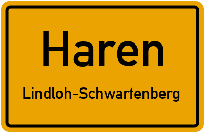 Straßenverzeichnis Haren Lindloh-Schwartenberg