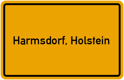 Ortsschild von Gemeinde Harmsdorf, Holstein in Schleswig-Holstein