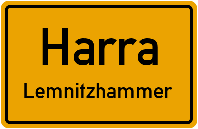 Straßenverzeichnis Harra Lemnitzhammer