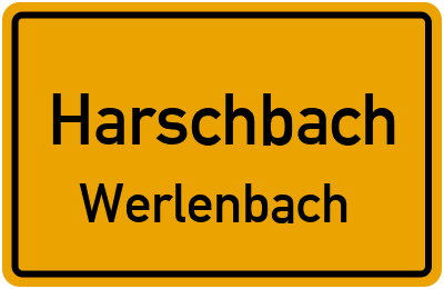 Straßenverzeichnis Harschbach Werlenbach