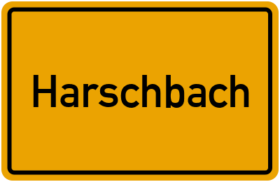Ortsschild von Gemeinde Harschbach in Rheinland-Pfalz
