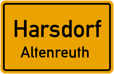 Ortsschild Harsdorf Altenreuth