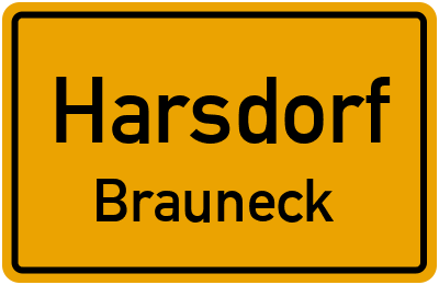 Ortsschild Harsdorf Brauneck