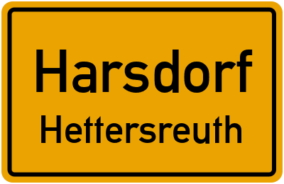 Ortsschild Harsdorf Hettersreuth