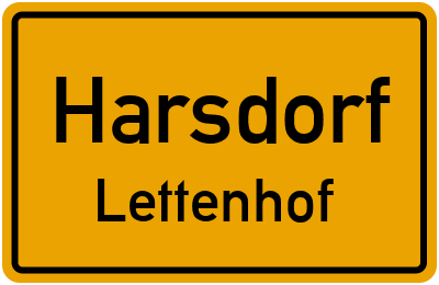 Ortsschild Harsdorf Lettenhof