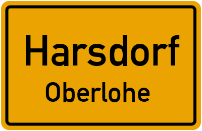 Ortsschild Harsdorf Oberlohe
