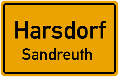 Ortsschild Harsdorf Sandreuth