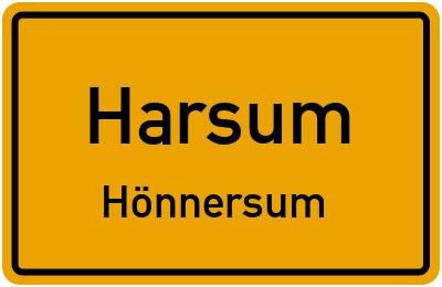 Ortsschild Harsum Hönnersum