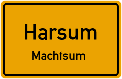 Ortsschild Harsum Machtsum