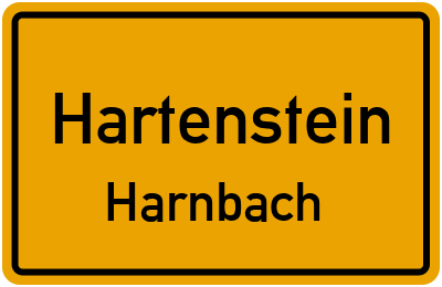 Ortsschild Hartenstein Harnbach