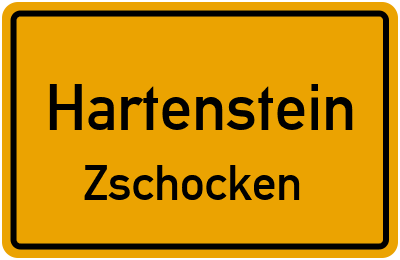 Ortsschild Hartenstein Zschocken