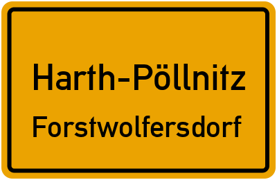 Straßenverzeichnis Harth-Pöllnitz Forstwolfersdorf
