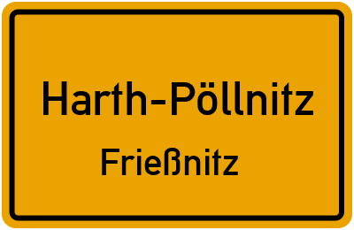 Straßenverzeichnis Harth-Pöllnitz Frießnitz