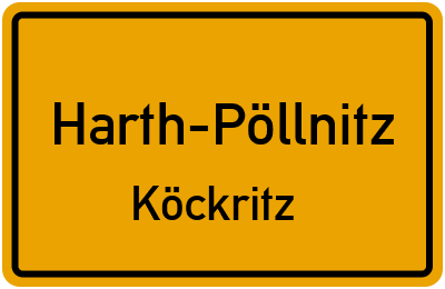 Straßenverzeichnis Harth-Pöllnitz Köckritz