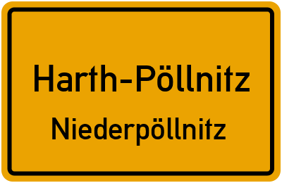 Straßenverzeichnis Harth-Pöllnitz Niederpöllnitz