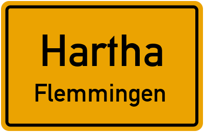 Straßenverzeichnis Hartha Flemmingen