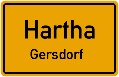 Ortsschild Hartha Gersdorf