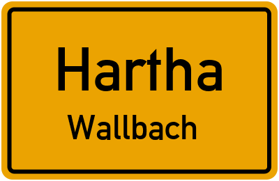 Ortsschild Hartha Wallbach