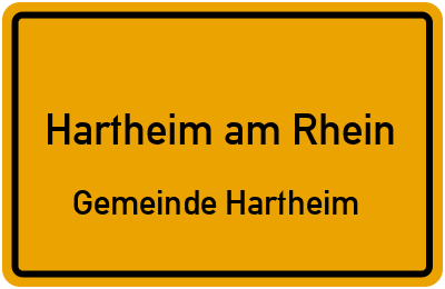 Straßenverzeichnis Hartheim am Rhein Gemeinde Hartheim